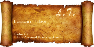 Lassan Tibor névjegykártya